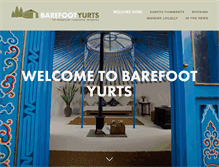 Tablet Screenshot of barefoot-yurts.co.uk
